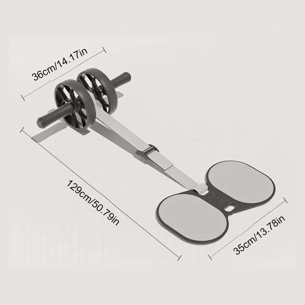 Ab Roller Wheel Abdominal Exercise Roller Double-Wheeled Muscle Strengthening Trainer Core Strengthening Trainer for Home Indoor