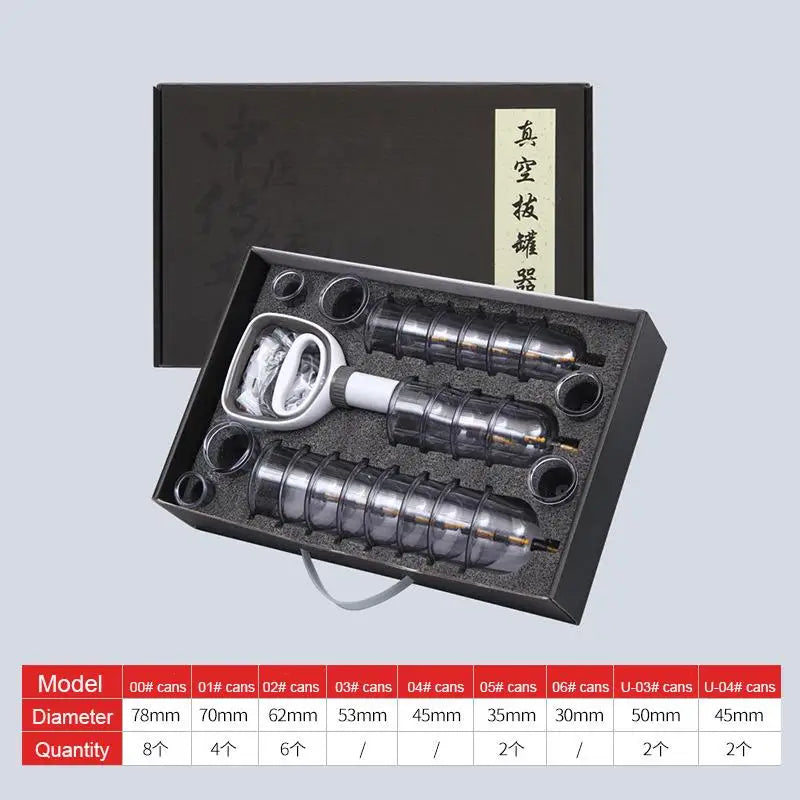 Cupping Therapy Set Chinese Medicine Physiotherapy Vacuum Cupping Jars Apparatus Professional Suction Cups Massage Masajeador