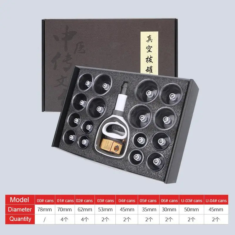 Cupping Therapy Set Chinese Medicine Physiotherapy Vacuum Cupping Jars Apparatus Professional Suction Cups Massage Masajeador
